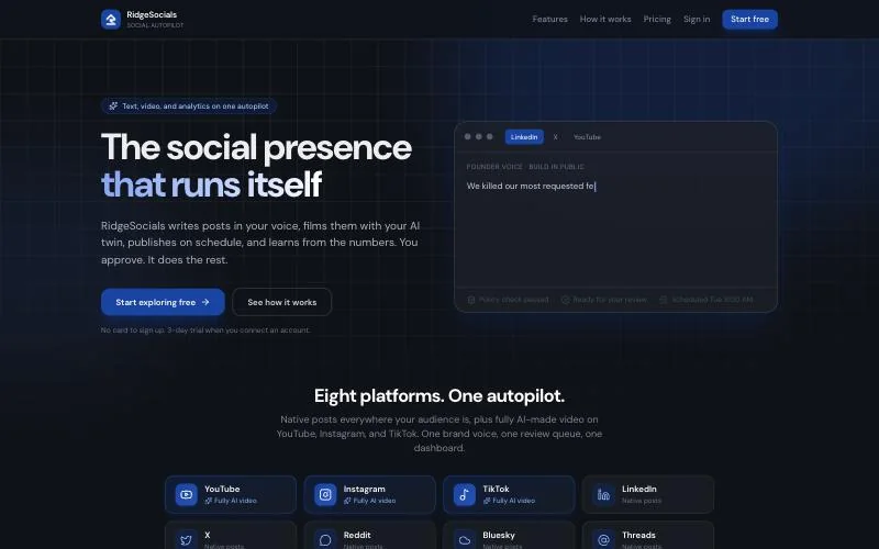 RidgeSocials: Compliant Social Publishing with Approvals and Archiving